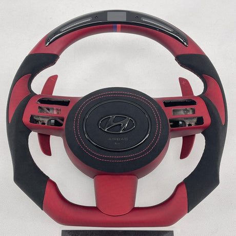 2024-2026+ Hyundai Sonata Custom Carbon Fiber Steering Wheel - AutoLEDTech.com