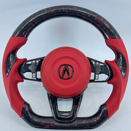 2021+ Acura TLX MDX RDX Custom Carbon Fiber LED Steering Wheel - AutoLEDTech.com