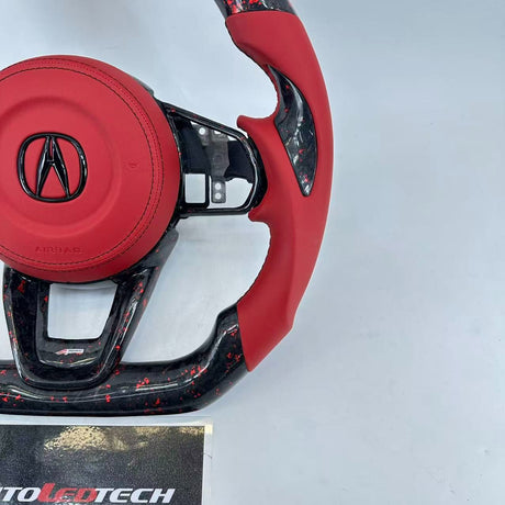 2021+ Acura TLX MDX RDX Custom Carbon Fiber LED Steering Wheel - AutoLEDTech.com