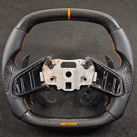 2020-2027+ Chevrolet C8 Corvette Custom Carbon Fiber Steering Wheel - AutoLEDTech.com