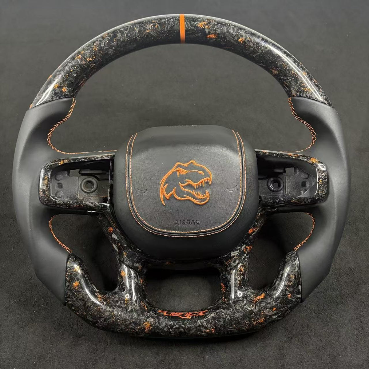 2021-2027+ Ram TRX 1500 Custom Carbon Fiber Steering Wheel - AutoLEDTech.com