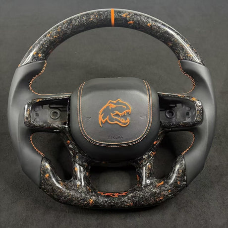 2021-2027+ Ram TRX 1500 Custom Carbon Fiber Steering Wheel - AutoLEDTech.com