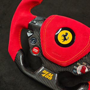 Ferrari 458 488 F12 Custom Carbon Fiber LED Steering Wheel - AutoLEDTech.com
