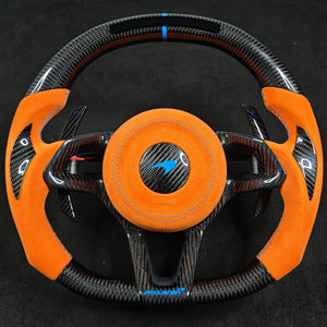 Mclaren 720S 765LT Custom Carbon Fiber Steering Wheel - AutoLEDTech.com