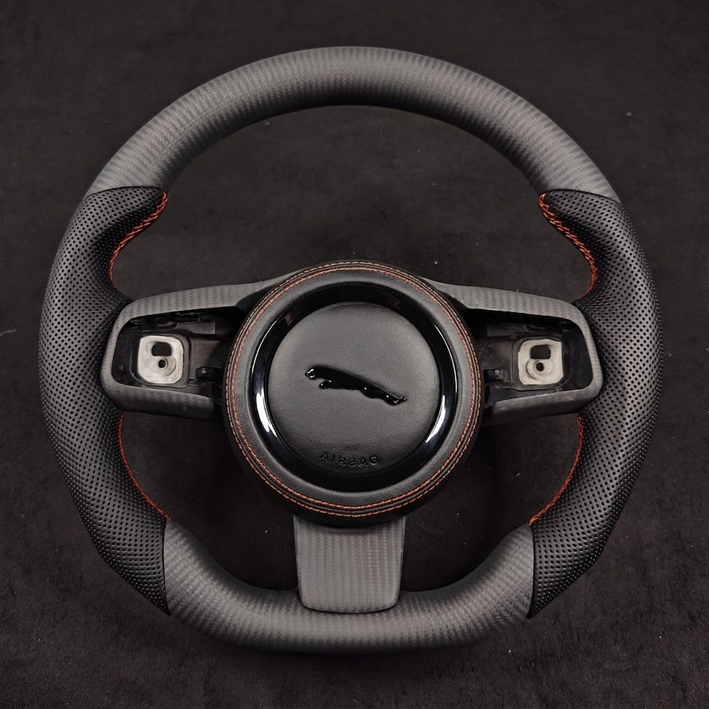 2014-2027+ Jaguar F-Type F-Pace Custom Carbon Fiber Steering Wheel