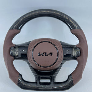 2021-2026+ Kia K5 Optima Custom Carbon Fiber LED Steering Wheel - AutoLEDTech.com