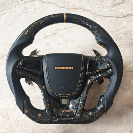 2012-2015 Chevrolet Camaro Custom Carbon Fiber Steering Wheel - AutoLEDTech.com