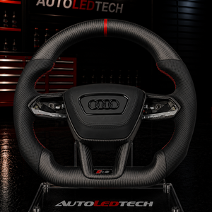 2019-2027+ Audi C8 A6/S6/RS6 A7/S7/RS7 Custom Carbon Fiber LED Steering Wheel