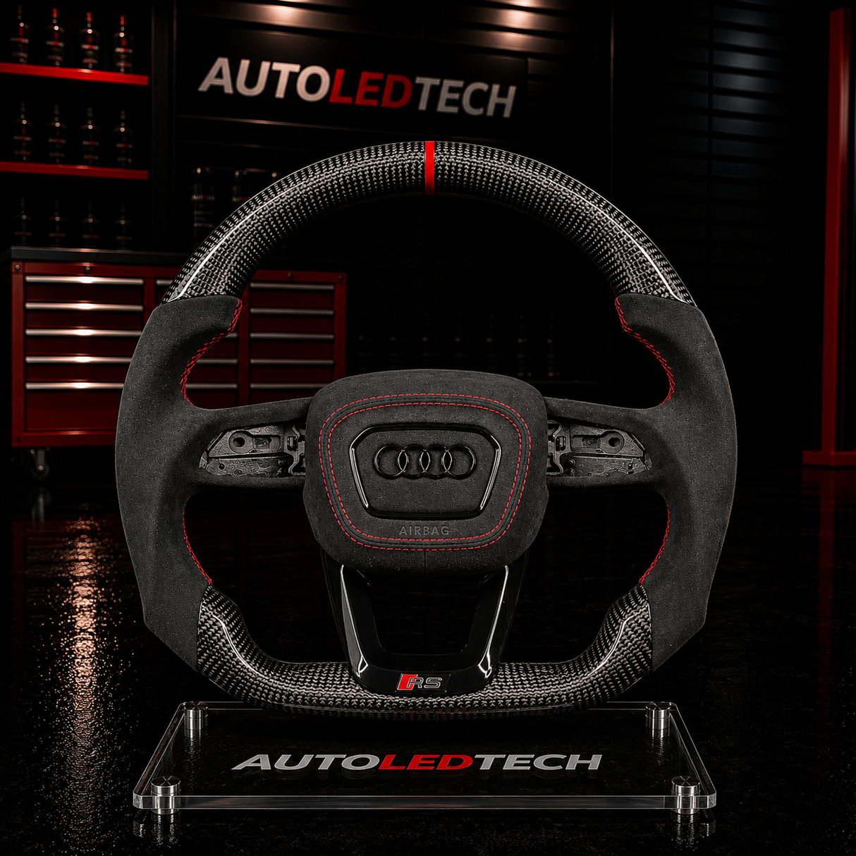 2019-2027+ Audi C8 A6/S6/RS6 A7/S7/RS7 Custom Carbon Fiber LED Steering Wheel