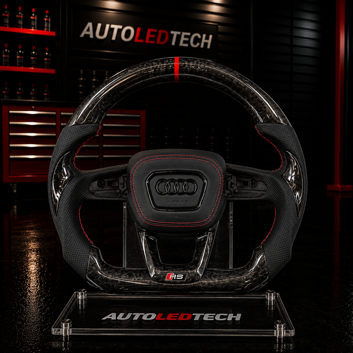 2019-2027+ Audi C8 A6/S6/RS6 A7/S7/RS7 Custom Carbon Fiber LED Steering Wheel