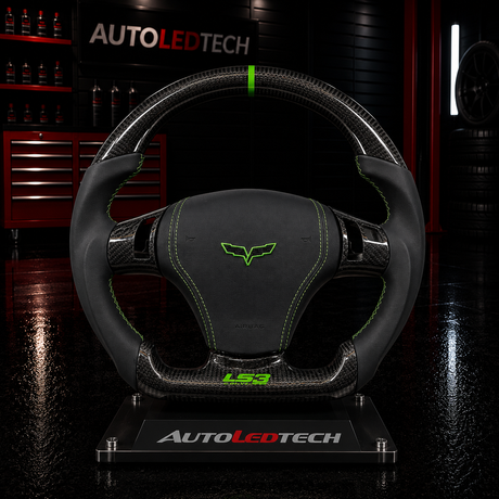 2006-2013 C6 Corvette Custom Carbon Fiber Steering Wheel - AutoLEDTech.com