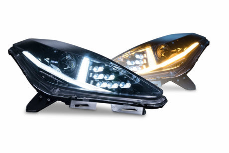 2014-2019 Chevrolet C7 Corvette LED DRL Projector Headlights - Aventador Style LED headlight kit AutoLEDTech Oracle Lighting Trendz Flow Series RGBHaloKits OneUpLighting Morimoto