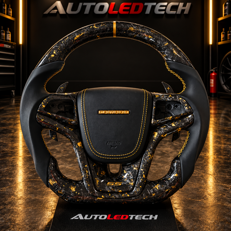 2012-2015 Chevrolet Camaro Custom Carbon Fiber Steering Wheel - AutoLEDTech.com