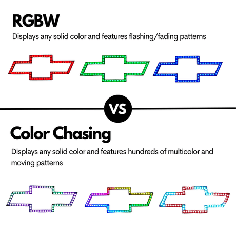 Chevy Bowtie RGBW Flow Series LED Emblem Logo Badge - AutoLEDTech.com