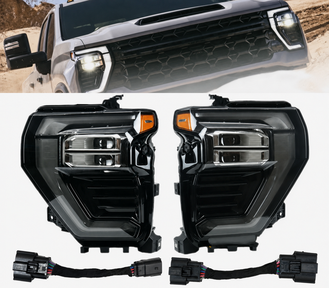2020-2023 to 24+ Chevy Silverado HD 2500 LED Headlight Conversion Harness Kit - AutoLEDTech.com