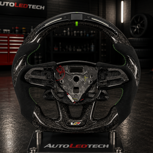 2020-2026+ Cadillac CT4/CT5 Blackwing Carbon Fiber LED Steering Wheel - AutoLEDTech.com