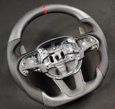 2015-2023 Dodge Charger Custom Carbon Fiber Steering Wheel w/ LED RPM Display LED headlight kit AutoLEDTech Oracle Lighting Trendz Flow Series RGBHaloKits OneUpLighting Morimoto