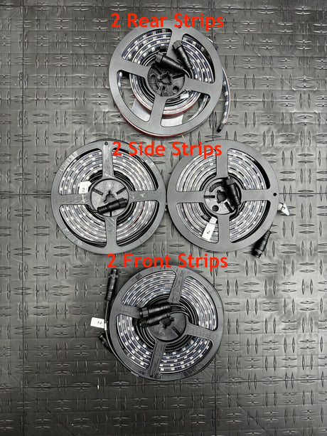 CUSTOM LENGTH 6-Piece Flexible Flow Series LED Underbody Lights Kit - AutoLEDTech.com