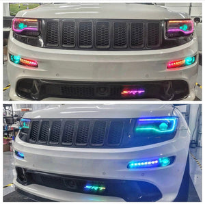 Dodge SRT RGBW Flow Series LED Badge Emblem Logo - AutoLEDTech.com