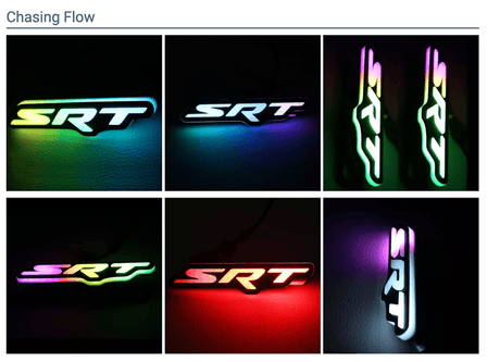 Dodge SRT RGBW Flow Series LED Badge Emblem Logo - AutoLEDTech.com