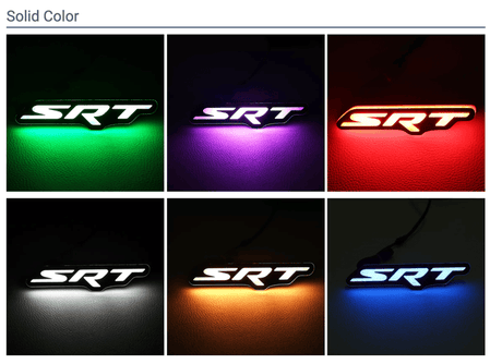 Dodge SRT RGBW Flow Series LED Badge Emblem Logo - AutoLEDTech.com