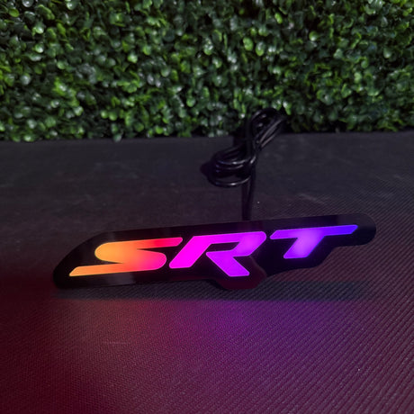 Dodge SRT RGBW Flow Series LED Badge Emblem Logo - AutoLEDTech.com