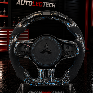 Mitsubishi Lancer Evo X Custom Carbon Fiber Steering Wheel - AutoLEDTech.com