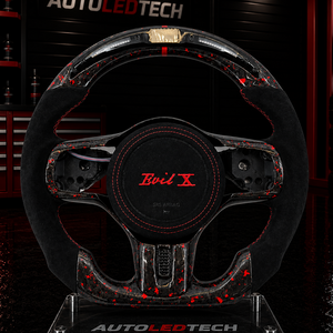 Mitsubishi Lancer Evo X Custom Carbon Fiber Steering Wheel - AutoLEDTech.com