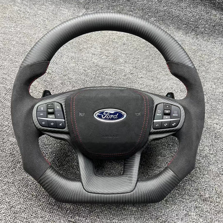 2020-2027+ Ford Explorer ST Custom Carbon Fiber LED Steering Wheel - AutoLEDTech.com