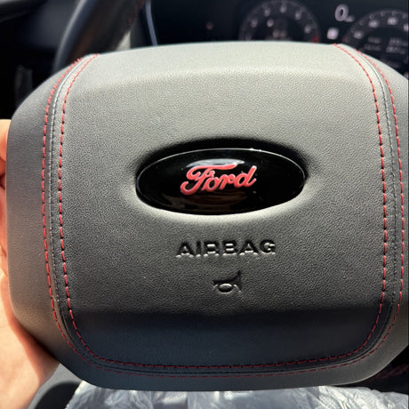 2021-2027+ Ford F150 & Raptor black/red Airbag Cover - IN STOCK! - AutoLEDTech.com