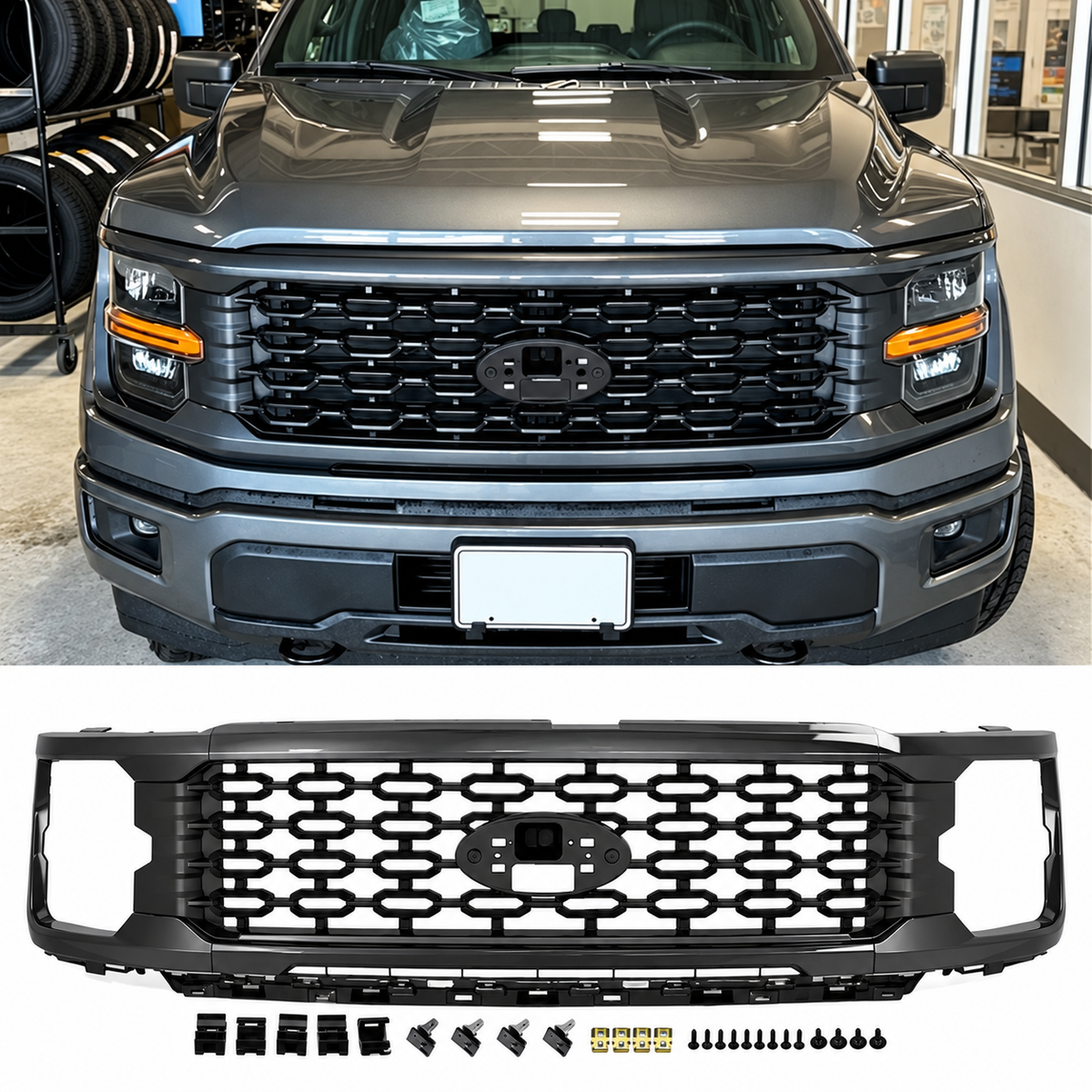 2024-2027+ Ford F150 XL XLT STX Grill (Painted)