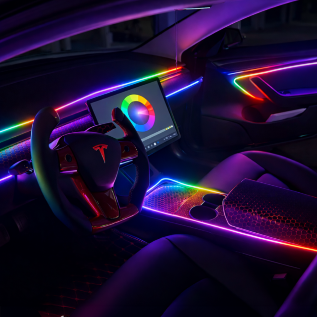 Flow Series LED Interior Dash Trim Ambient Lighting + Footwell Lighting Kit - AutoLEDTech.com