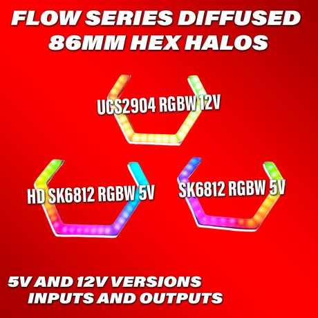 Flow Series RGBW LED Hex Halos - AutoLEDTech.com
