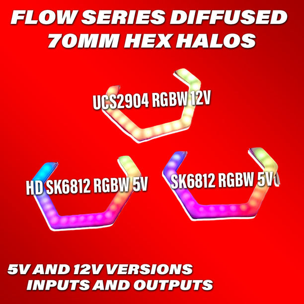 Flow Series RGBW LED Hex Halos - AutoLEDTech.com
