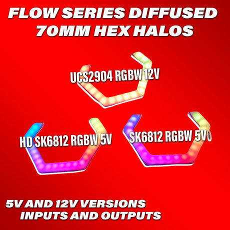 Flow Series RGBW LED Hex Halos - AutoLEDTech.com