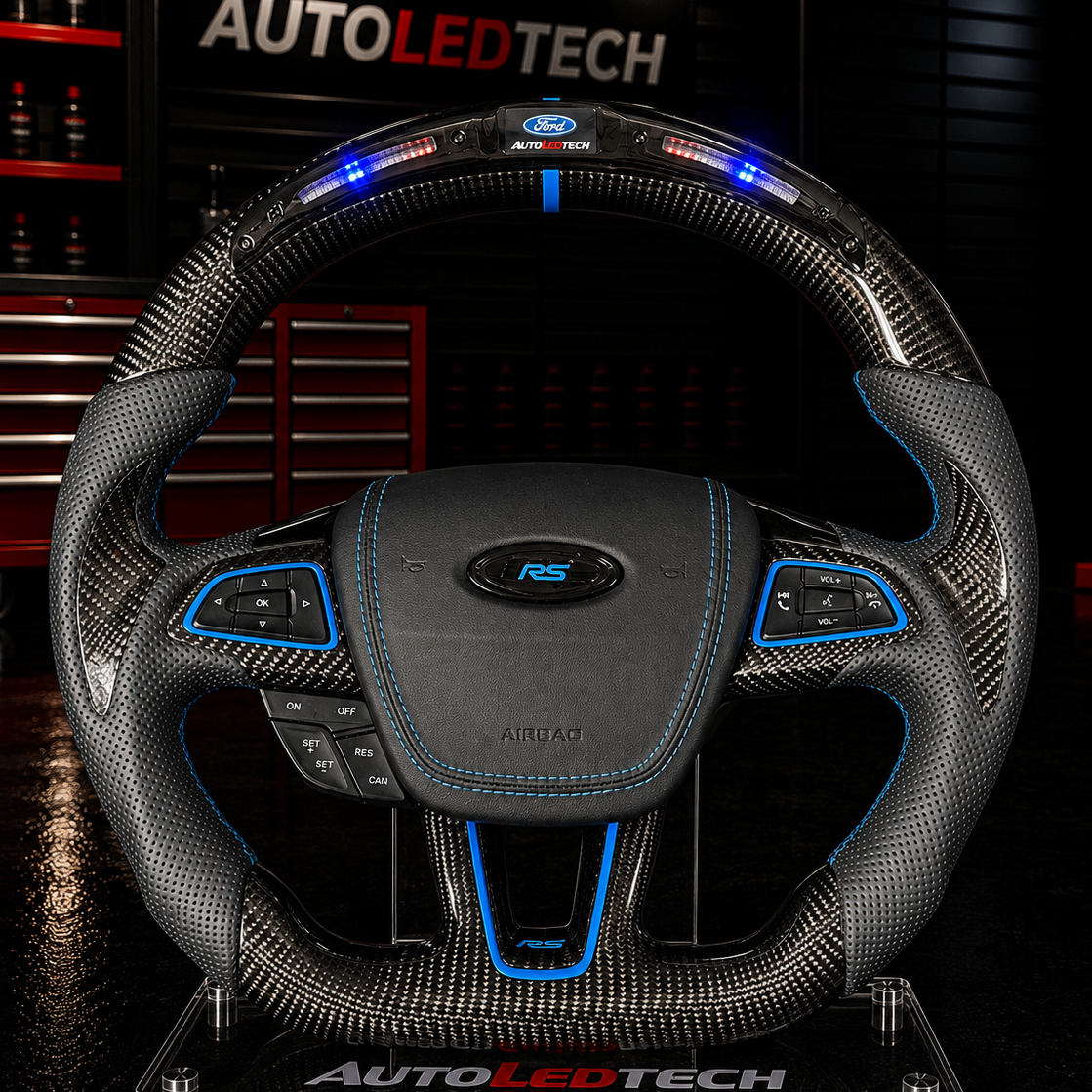 2015-2026+ Ford Focus ST RS Carbon Fiber Steering Wheel w/ LED Display