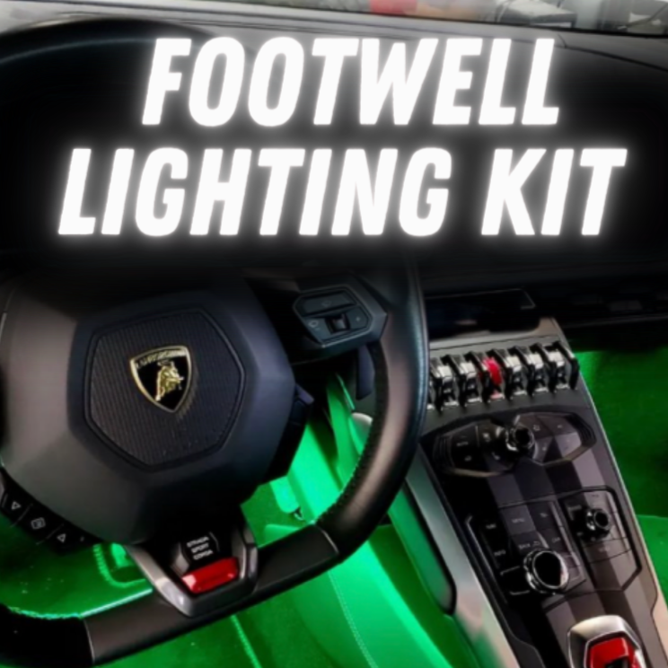RGBW Flow Series LED Interior Footwell Lighting Strip Kit