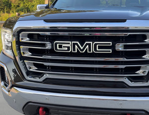 2019-2027 GMC Sierra Canyon Yukon White/Amber Illuminated LED Badge Emblem Logo - AutoLEDTech.com