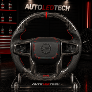 2020-2027+ GMC Sierra 1500 2500 HD Custom Carbon Fiber Steering Wheel - AutoLEDTech.com