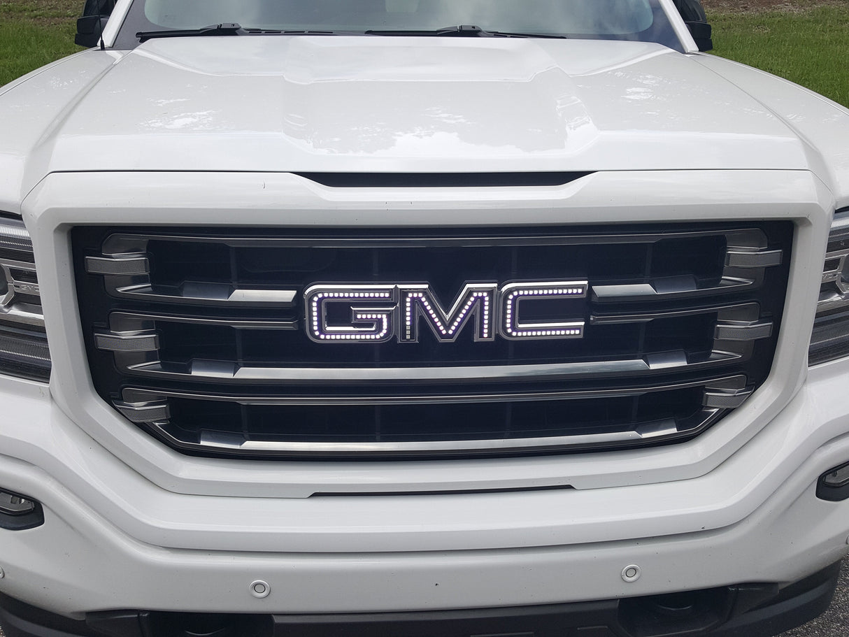 Illuminated GMC RGBW LED Badge Emblem Logo (RGBW | Flow Series) LED headlight kit AutoLEDTech Oracle Lighting Trendz Flow Series RGBHaloKits OneUpLighting Morimoto