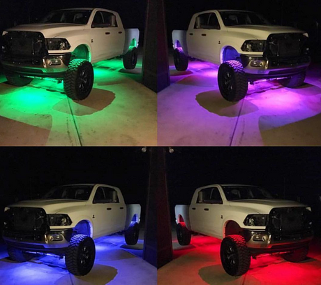36W RGBW LED Rock Lights Pod Kit (3100 Lumen) LED headlight kit AutoLEDTech Oracle Lighting Trendz Flow Series RGBHaloKits OneUpLighting Morimoto