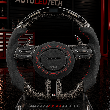 2024-2026+ Hyundai Sonata Custom Carbon Fiber Steering Wheel - AutoLEDTech.com