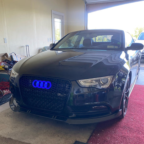 Illuminated Audi RGBW Flow Series LED Emblem Logo Badge - AutoLEDTech.com