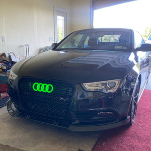 Illuminated Audi RGBW Flow Series LED Emblem Logo Badge - AutoLEDTech.com