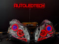 2010-2013 Infiniti G37/G25/Q40 Sedan RGBW Color-Chasing LED Halo Prebuilt Headlights (Flow Series)