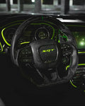 2015-2023 Dodge Charger Custom Carbon Fiber Steering Wheel w/ LED RPM Display LED headlight kit AutoLEDTech Oracle Lighting Trendz Flow Series RGBHaloKits OneUpLighting Morimoto