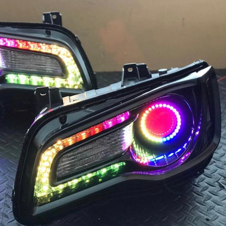 2011-2023 Chrysler 300 C SRT RGBW Color-Chasing LED DRL Boards LED headlight kit AutoLEDTech Oracle Lighting Trendz Flow Series RGBHaloKits OneUpLighting Morimoto