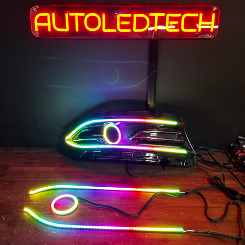 2015-2023 Dodge Charger RGBW Flow Series DIFFUSED LED DRL Boards + Halo Kit