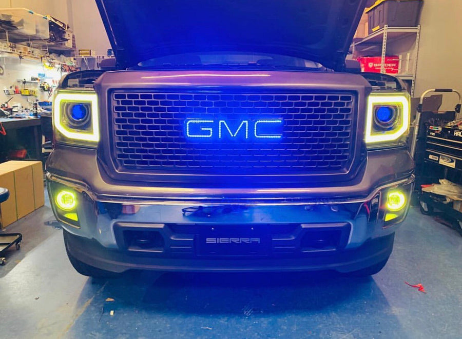 2007-2025 GMC Sierra 1500 2500 Illuminated RGBW LED Badge Emblem Logo ...