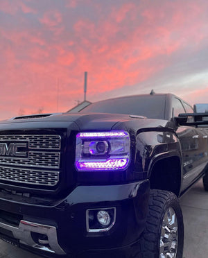 2014-2019 GMC Sierra HD RGBW Flow Series LED DRL Headlights